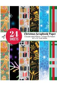 Christmas Scrapbook Paper - 24 Double-sided Craft Sheets