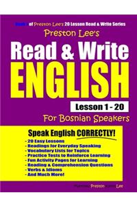 Preston Lee's Read & Write English Lesson 1 - 20 For Bosnian Speakers