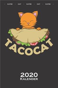 Tacocat Katze mit Taco Kalender 2020