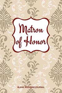 Matron of Honor Small Size Blank Journal-Wedding Planner&To-Do List-5.5