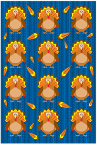 Turkeys Shape Stickers