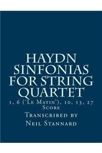 Haydn Sinfonias for String Quartet