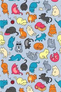 Journal Notebook For Cat Lovers Fun Cat Pattern 2