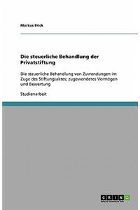 Die steuerliche Behandlung der Privatstiftung: Die steuerliche Behandlung von Zuwendungen im Zuge des Stiftungsaktes; zugewendetes Vermögen und Bewertung