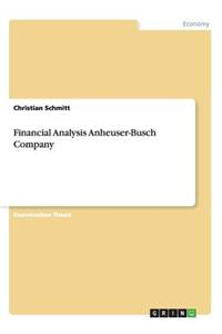 Financial Analysis Anheuser-Busch Company