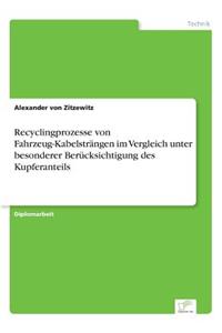 Recyclingprozesse von Fahrzeug-Kabelsträngen im Vergleich unter besonderer Berücksichtigung des Kupferanteils