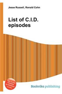 List of C.I.D. Episodes