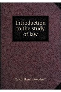 Introduction to the Study of Law