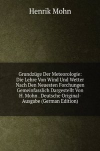 Grundzuge Der Meteorologie (German Edition)