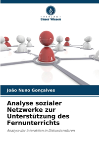 Analyse sozialer Netzwerke zur Unterstützung des Fernunterrichts