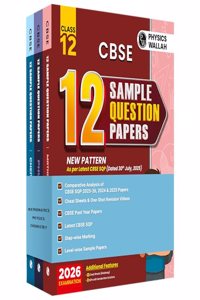 PW CBSE 12 Sample Question Papers Class 12 2025-26 - Phy, Chem, Maths Combo 2026 Board Exam (Paperback, PW)