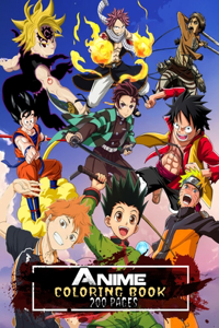 Anime Coloring Book 200 Pages