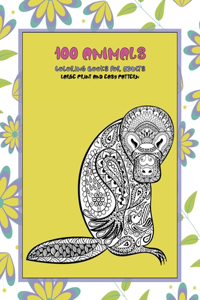 Coloring Books for Adults Large Print and Easy Pattern - 100 Animals