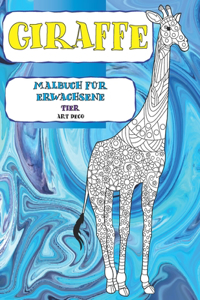 Malbuch für Erwachsene - Art Deco - Tier - Giraffe