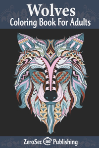 Wolves coloring book for adults