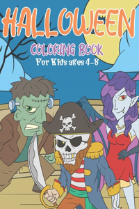 Halloween Coloring Book for Kids Ages 4-8