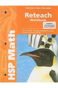 Hsp Math: Reteach Workbook Grade 5