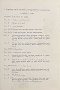 The Yale Editions of Horace Walpole's Correspondence, Volume 17