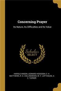 Concerning Prayer