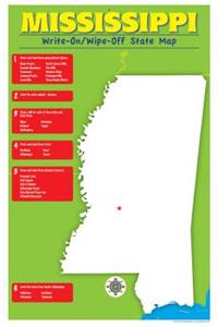 Mississippi Write-On/Wipe-Off Desk Mat - State Map