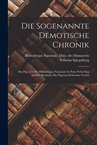 Die sogenannte demotische Chronik