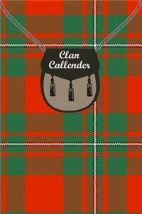 Clan Callender Tartan Journal/Notebook