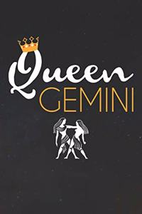 Gemini Notebook 'Queen Gemini' - Zodiac Diary - Horoscope Journal - Gemini Gifts for Her