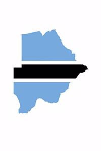 The Flag of Botswana Overlaid on The Map of the African Nation Journal