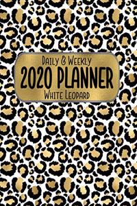 Daily & Weekly 2020 Planner White Leopard