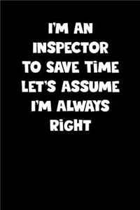 Inspector Notebook - Inspector Diary - Inspector Journal - Funny Gift for Inspector