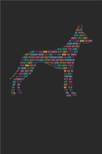 Pharaoh Hound Journal - Pharaoh Hound Notebook 'Word Cloud' - Gift for Pharaoh Hound Lovers