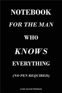 Notebook For The Man Who Knows Everything