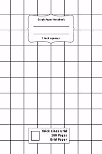 Graph Paper Notebook 1 inch squares