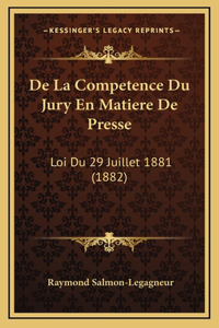 De La Competence Du Jury En Matiere De Presse