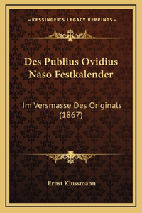 Des Publius Ovidius Naso Festkalender