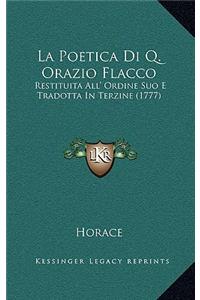 La Poetica Di Q. Orazio Flacco