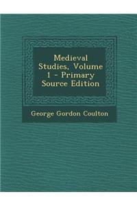 Medieval Studies, Volume 1
