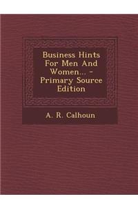 Business Hints for Men and Women...