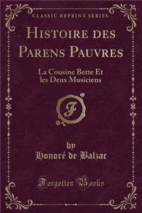 Histoire Des Parens Pauvres