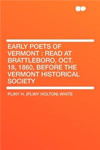 Early Poets of Vermont