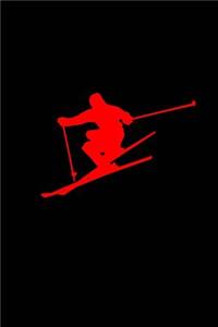 Airoski - The Crouch Ski Jump Red on Black Journal