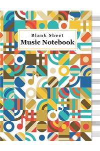 Blank music sheet notebook