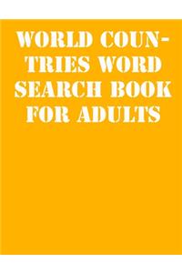 World Countries Word Search Book For Adults