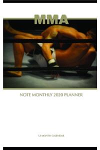 MMA Note Monthly 2020 Planner 12 Month Calendar