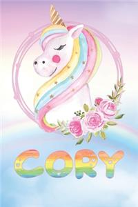 Cory: Cory's Unicorn Personal Custom Named Diary Planner Perpetual Calendar Notebook Journal 6x9 Personalized Customized Gift For Someone Who's Surname is