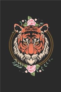 Tiger With Flowers