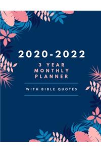 3 Year Monthly Planner 2020--2022