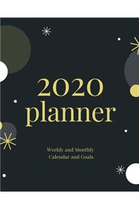 2020 Planner Weekly and Monthly Calendar and Goals