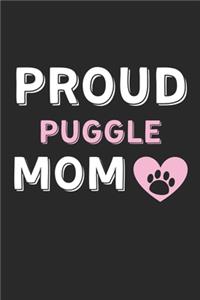 Proud Puggle Mom: Lined Journal, 120 Pages, 6 x 9, Puggle Dog Mom Gift Idea, Black Matte Finish (Proud Puggle Mom Journal)