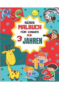 Süß Malbuch für Kinder ab 3 Jahren